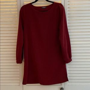 Maroon Shift Dress